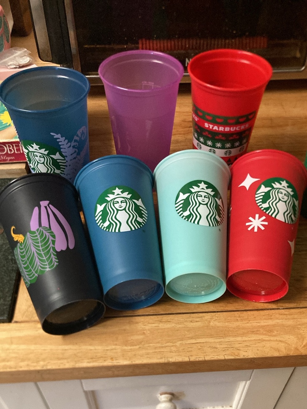 Starbucks Colorful Reusable Cups - Black, Blue, Teal, Red, Purple, Mint